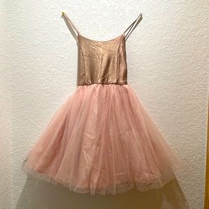 Rose gold dress size 10 girls